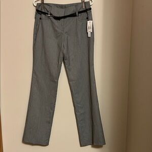 Joe B grey dress slacks with black belt trim new with tag polyester/rayon size 5